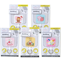 小禮堂 Sanrio 三麗鷗 手機繩扣環 (方形款) Kitty Tiny Chum 大寶 花小兔