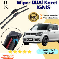 Wiper Double Karet / Dual Karet 2 Lapis Karet Frameless Mobil Suzuki Ignis - Sapuan Wifer Kaca Mobil