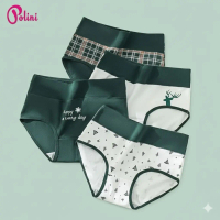 POLINI - Paket hemat 3,6,12 Pcs Celana Dalam Wanita Bahan Premium CD Wanita Lucu Korea  Best Quality