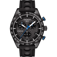 TISSOT 天梭 官方授權 PRS516 三眼計時腕錶 送禮推薦-黑/42mm T1004173720100