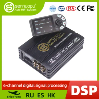 Sennuopu Car DSP Processor 4 CH Amplifier 6 CH Digital Sound Processors Bluetooth USB Player with LCD Remote Controller