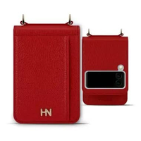 Case Samsung Z Flip3, Z Flip4, Z Flip5, Z Flip6 Molancano Card Holder Leather Case Z Flip 3 Merah