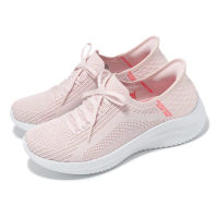 【SKECHERS】休閒鞋 Ultra Flex 3.0 Slip-Ins 女鞋 粉 白 輕量 避震 套入式 健走鞋(149710-LTPK)