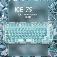 Monsgeek Ice75 Keyboard Fully Transparent Mechanical Rgb Hot-swap Customization 1000hz Gaming Keyboard For Win Mac