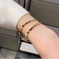 Gelang Nagita Oval Tanpa Mata Titanium Anti Karat - Bracelets