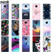 silicone Case For Huawei Mate 20 pro Transparent Phone For Huawei Mate 20 X Cover Coque Capa for mate20 soft tpu Fundas painting