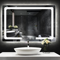 浴室鏡 衛生間LED燈鏡洗手間壁掛墻帶燈鏡子智能衛浴防霧鏡子 - 夏洛特居家名品