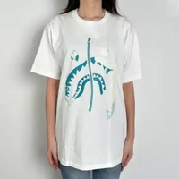 Kaos BAPE SHARK TIE DYE TOSCA BLUE WHITE TSHIRT 100% ORIGINAL Size L