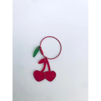 [GH] Cherry Keychain - Gantungan Kunci Akrilik Cherry Transparan Goms Home Miniso KKV