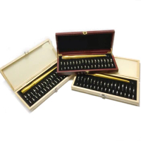 Finger Ring Size Measurement Kit Brass Mandrel Stick Finger Gauge With Wooden Box Jewellery Tool