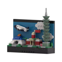 Architecture China Taiwan Postcard Building Blocks Sets City Bricks Classic Model Kids Gifts Toy Compatible Compatible with LEGo