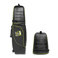PLAYEAGLE Folding Hard Top Golf Airplane Cover Golf Travel Bag with Wheels and Locks Golf Aviation Hardcase Travel Bag