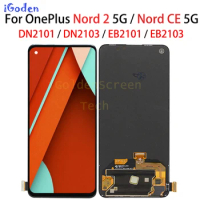 AMOLED For OnePlus Nord 2 5G DN2101/2103 LCD Screen Display Touch Panel Digitizer For OnePlus Nord CE 5G lcd for nord 2T lcd