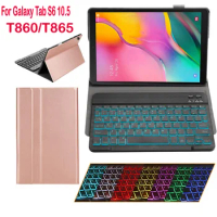 For Samsung Galaxy Tab S6 10.5 Keyboard with Cover Wireless backlight Bluetooth Keyboard Case T860 T865 SM-T860 SM-T860