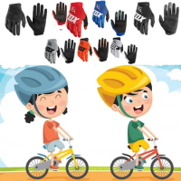 FOXthor Kids downhill Cycling Gloves Childrens MTB MX DH Off-Road Bicycle Gloves Balance Scooter Motorcycle Racing Gloves Boys
