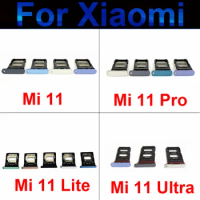 Sim Card Trays For Xiaomi Mi 11 Mi11Pro Mi11 Lite Ultra Sim Tray Card SD Reader Slot Holder Adapter Replacement Repair Parts New