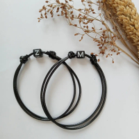Gelang inisial/gelang inisial huruf/gelang initial manik kotak/gelang inisial A-Z Acc Berkah Sukses
