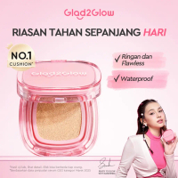 Glad2Glow Perfect Cover Cushion Foundation Waterproof Make Up Setting Concealer BB Cream Tahan Lama 