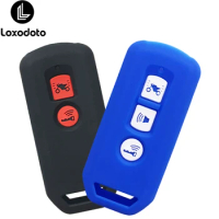 silicone remote key case cover holder keychain shell for Honda xadv 350 forza 750 300 sh 350 PCX 2 3 button accessories