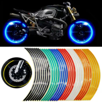 16pcs Wheel Sticker Reflective Stripe Tape Bike Motorcycle For Honda Kawasaki Z750 Z800 For YAMAHA MT07 наклейки для автомобиля