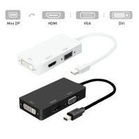 【Arum】Mini DP轉HDMI/VGA/DVI影音轉接線(1080P高清Mini DisplayPort to 3合1訊號轉接器)