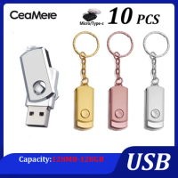 10PCSMetal USB Flash Drive 64 gb thumbdrive 4GB 8GB Pendrive 32gb Flash Memory Stick 128 gb waterproof Pen Drive 16GB usb disk