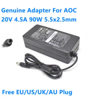 Genuine 20V 4.5A 90W 5.5x2.5mm ADPC2090 AC Adapter For MSI PHILIPS AOC AG322QCX AG251FZ C27G2ZU Monitor Power Supply Charger