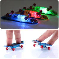 Kids Fingerboard Alloy Truck Finger Skate Board Mini Skateboard With LED Light Children Toys Fingerboars Frosted Toy Set Gifts