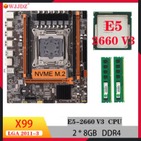 kit xeon e5 2660 v3 x99 motherboard 2*8gb RAM ddr4 memory For Intel 2660V3 processador set 16gb M.2 motherboards for pc gaming