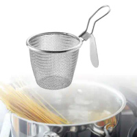 Pasta Strainer Basket Kitchen Colander Spaghetti Strainer Spoon Stainless Steel for Dumpling Rinsing Draining Cooking Straining