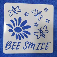 跨境供應創意鏤空輔助塗鴉模板 兒童手工繪畫小蜜蜂卡通鏤空模板