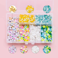 Colourful Polymer Clay Beads Seed Beads Letter Beads Jewelry Accessories Set Diy for Boho Bracelets Making Jewelry Findings
