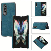 Sarung Kulit PU Premium, Slim Fit Mewah, Untuk Samsung Galaxy Z Fold3 4 5 6 5G Fold 3, Sarung Selak 