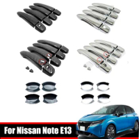 For Nissan Note E13 2020 2021 2022 ABS carbonfiber Exterior Side Door Handle door Bowl sticker Cover Trim External accessories