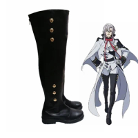 Seraph Of The End Mikaela Hyakuya Cosplay Shoes Boots Leather Universal Unisex