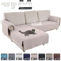 Waterproof Sofa Cover Quilted Anti-slip Sofa Slipcover Living Room Corner L Shape Couch Mat for Cat Dog Kids Furniture Protector