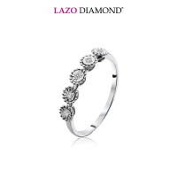 LAZO DIAMOND The Miracle Five Stone Diamond Ring in 9k White Gold