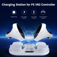 VR2 PS5 Charger Station Replacement for Playstation 5 PSVR2 Sense Controller Charging Dock with 4 Type-C Magnetic Interface