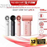 Quạt cầm tay mini Jisulife Life 9 ABS 5 cấp độ gió 3600mAh/5000mAh - Sử dụng liên tục 12h -Nhỏ Gọn