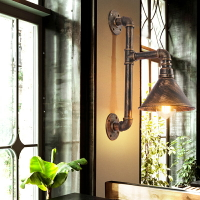 工業風水管壁燈創意個性loft鐵藝裝飾復古過道咖啡廳臥室床頭壁燈