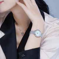 Seiko ALBA Watch For Women Quartz Watches Casual Business Oval Metal Silver 3Bar Waterproof Watchs