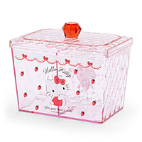 【震撼精品百貨】Hello Kitty_凱蒂貓~Sanrio HELLO KITTY寶石風分格收納盒(草莓)#82760
