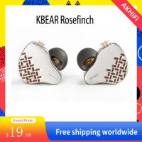 KBEAR Rosefinch Dynamic Driver In-ear Monitor HiFi Headphone OFC Wired Earphone Music Headset Sports Lark Earbuds