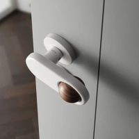 Rotatable Black Walnut Door Lock American Style Bedroom Door Lock Interior Door Handle Furniture Indoor Door Handle Lockset