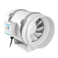 ABHG 35W Bathroom Pipe Conduit Fan Vent Room Exhaust Inline Fan Kitchen Air Diffuser Duct Fan Grow Tent Blower Fan EU Plug