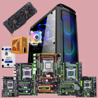 Whole Computer HUANANZHI X79 Motherboards Combos CPU 2680V2 2690V2 4*16G 64G RAM 500G SSD 2TB HDD 500W PSU Video Card GTX1660 6G
