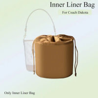 Nylon Purse Organizer Insert for Coach Dakota16 Bucket Bag Inner Liner Bag Cosmetics Storage Drawstring Bag Organizer