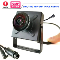 Audio Mini IP POE Camera Fisheye HD 5MP 4MP 3MP 2MP V100 SONY323 Metal Security ONVIF P2P CCTV System Video Surveillance Cam