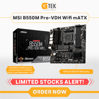 MSI B550M PRO-VDH WIFI B550 mATX Ryzen AM4 AMD Motherboard