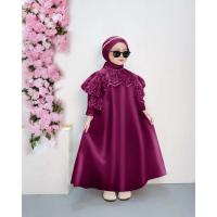 kids tania (2tahun)(3-5tahun)(6-8tahun)(9-11tahun) Gamis anak perempuan couple ibu Baju pesta anak p